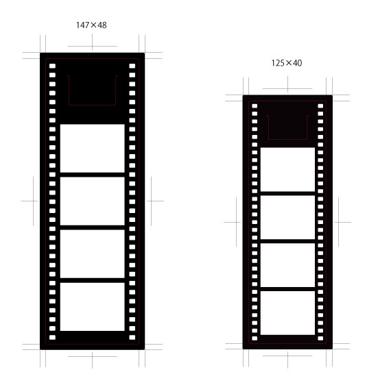 フィルムしおり　サイズ比較