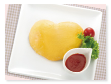 ハートのオムライスができちゃう型